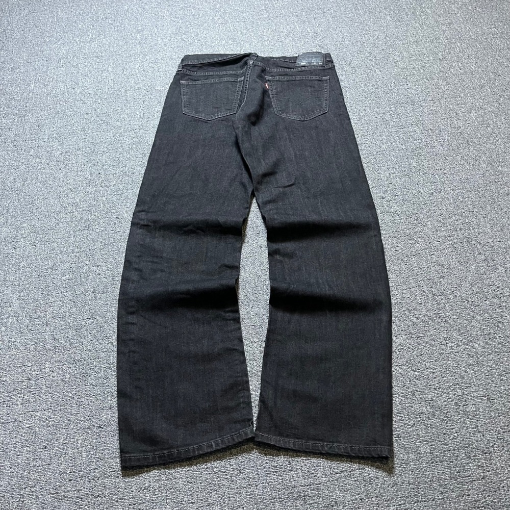 Levi's 559 Relaxed Straight Jeans 34x34 Black Faded Denim Baggy Skater